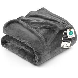 Utopia Charcoal Fleece Blanket